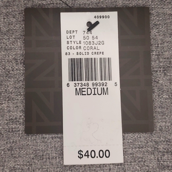 IZ Byer Coral Shirt Tail Hem 3/4 Button Up Sleeve Lace Back Shoulders Blouse M - Picture 12 of 12